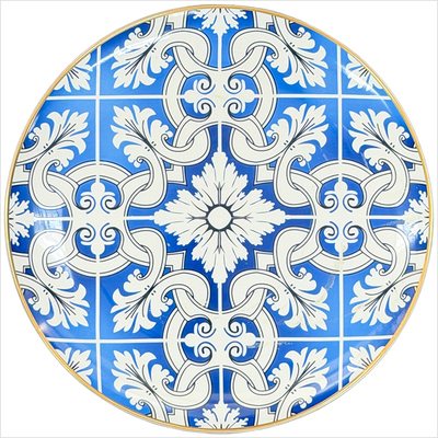 Teller flach 31 cm _Blue Ornament__top